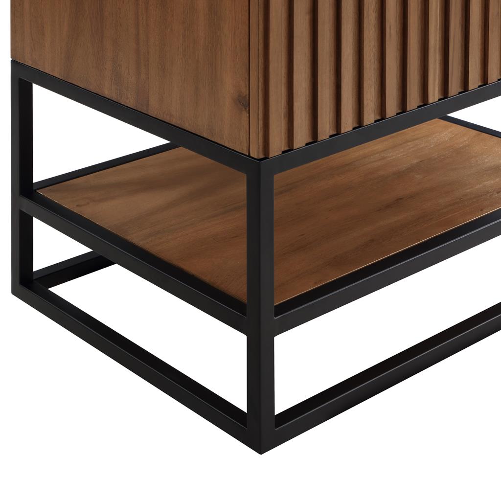 Bemma, Terra 30" Single Vanity, Walnut/Matte Black, White Quartz Top#top-options_white-quartz-top