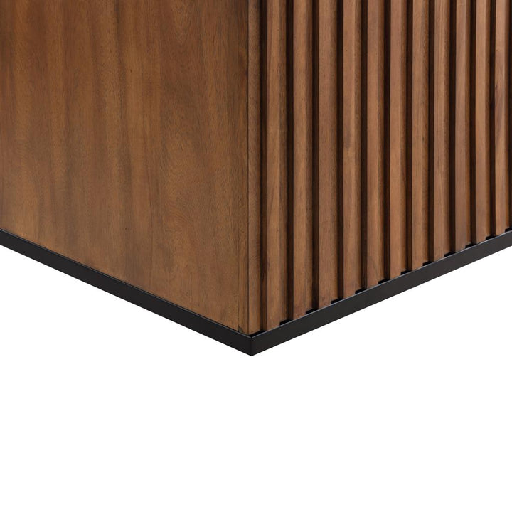 Bemma, Terra 24" Single Floating Vanity, Walnut/Matte Black, Carrara Marble Top#top-options_carrara-marble-top