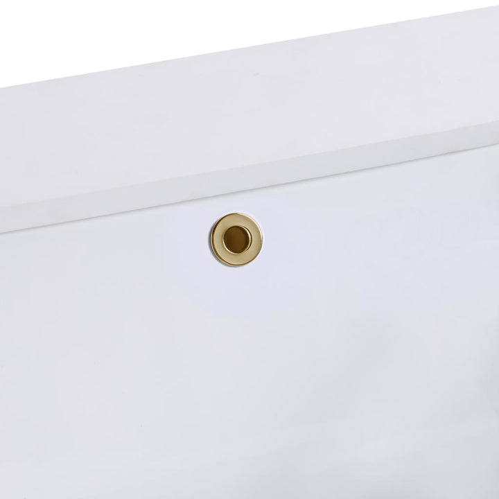 Bemma, Terra 30" Single Vanity, Walnut/Satin Brass, White Quartz Top#top-options_white-quartz-top