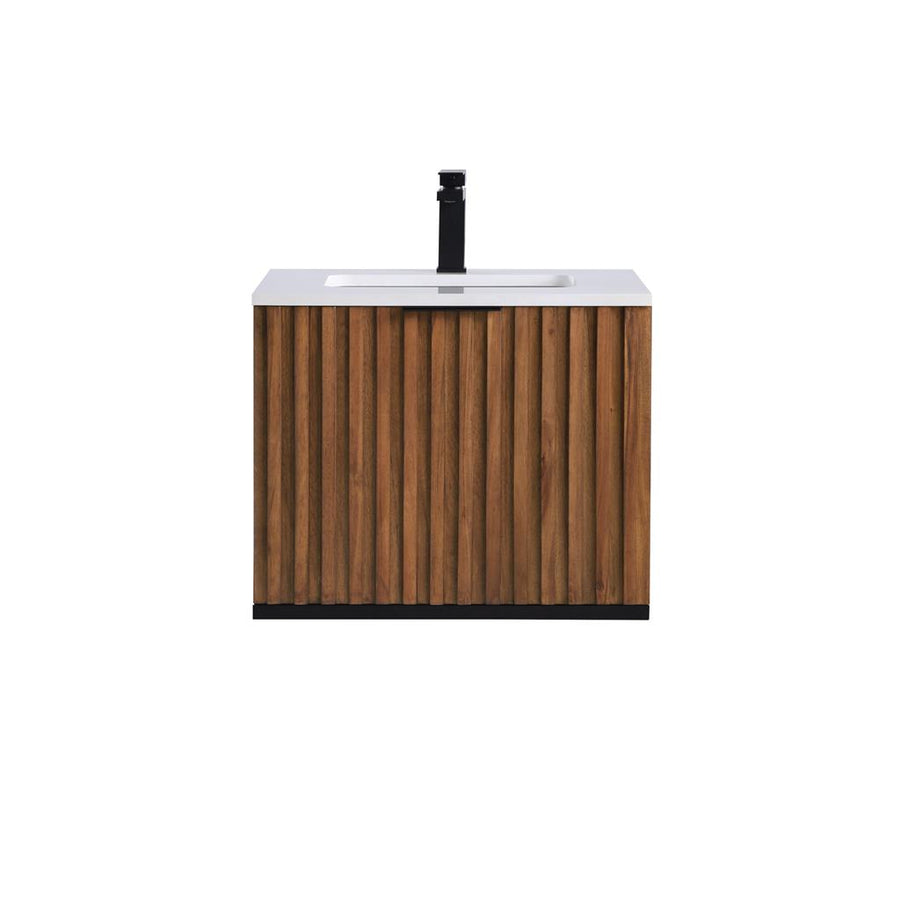 Bemma, Terra 24" Single Floating Vanity, Walnut/Matte Black, White Quartz Top#top-options_white-quartz-top
