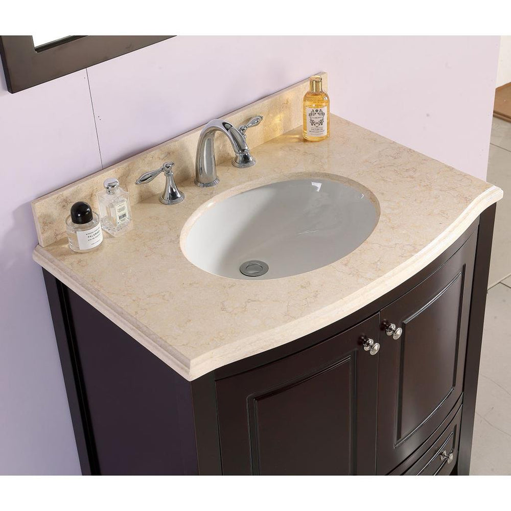 Laviva Estella 32" Brown Bathroom Vanity#top-options_jerusalem-gold-marble-top