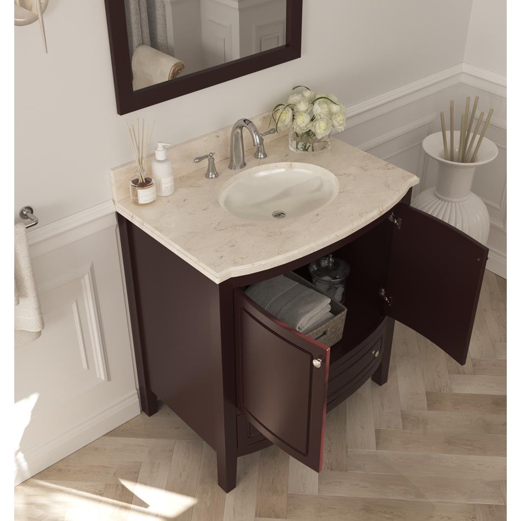 Laviva Estella 32" Brown Bathroom Vanity#top-options_jerusalem-gold-marble-top