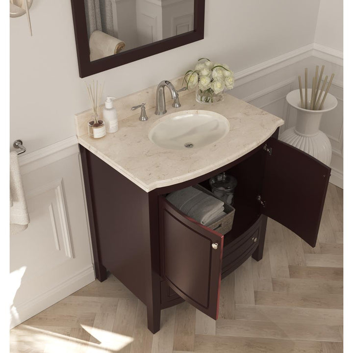 Laviva Estella 32" Brown Bathroom Vanity#top-options_jerusalem-gold-marble-top