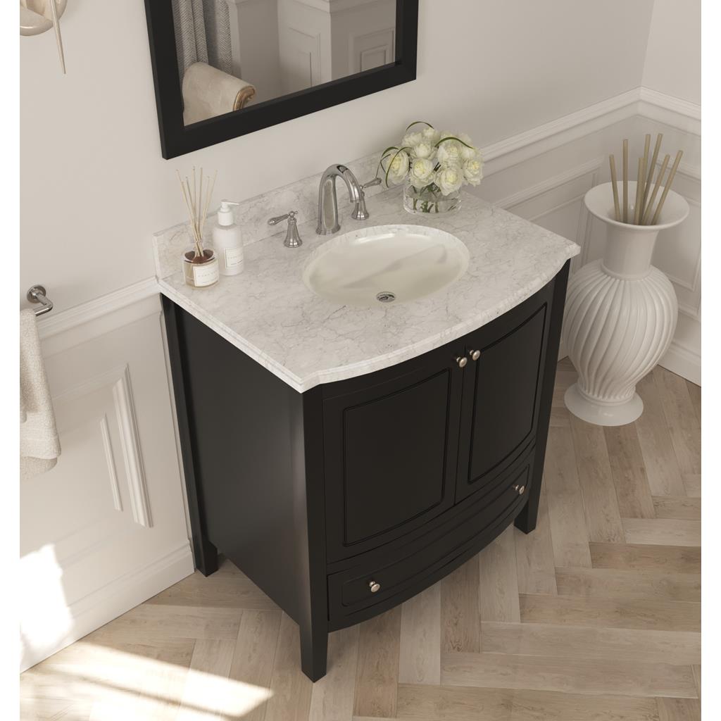 Laviva Estella 32" Espresso Bathroom Vanity#top-options_white-carrara-marble-top