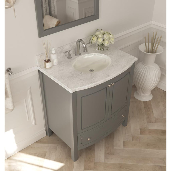 Laviva Estella 32" Grey Bathroom Vanity#top-options_white-carrara-marble-top