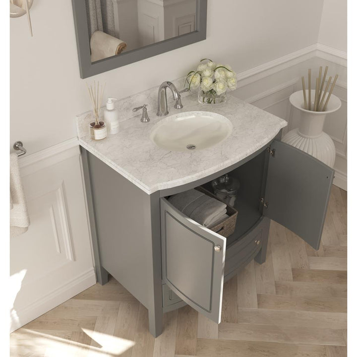 Laviva Estella 32" Grey Bathroom Vanity#top-options_white-carrara-marble-top