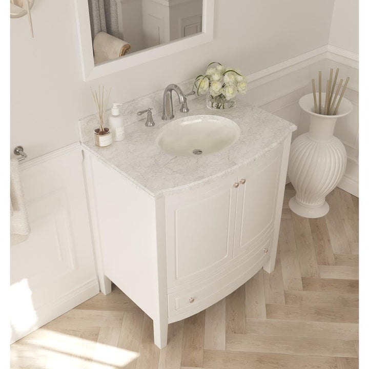 Laviva Estella 32" White Bathroom Vanity#top-options_white-carrara-marble-top