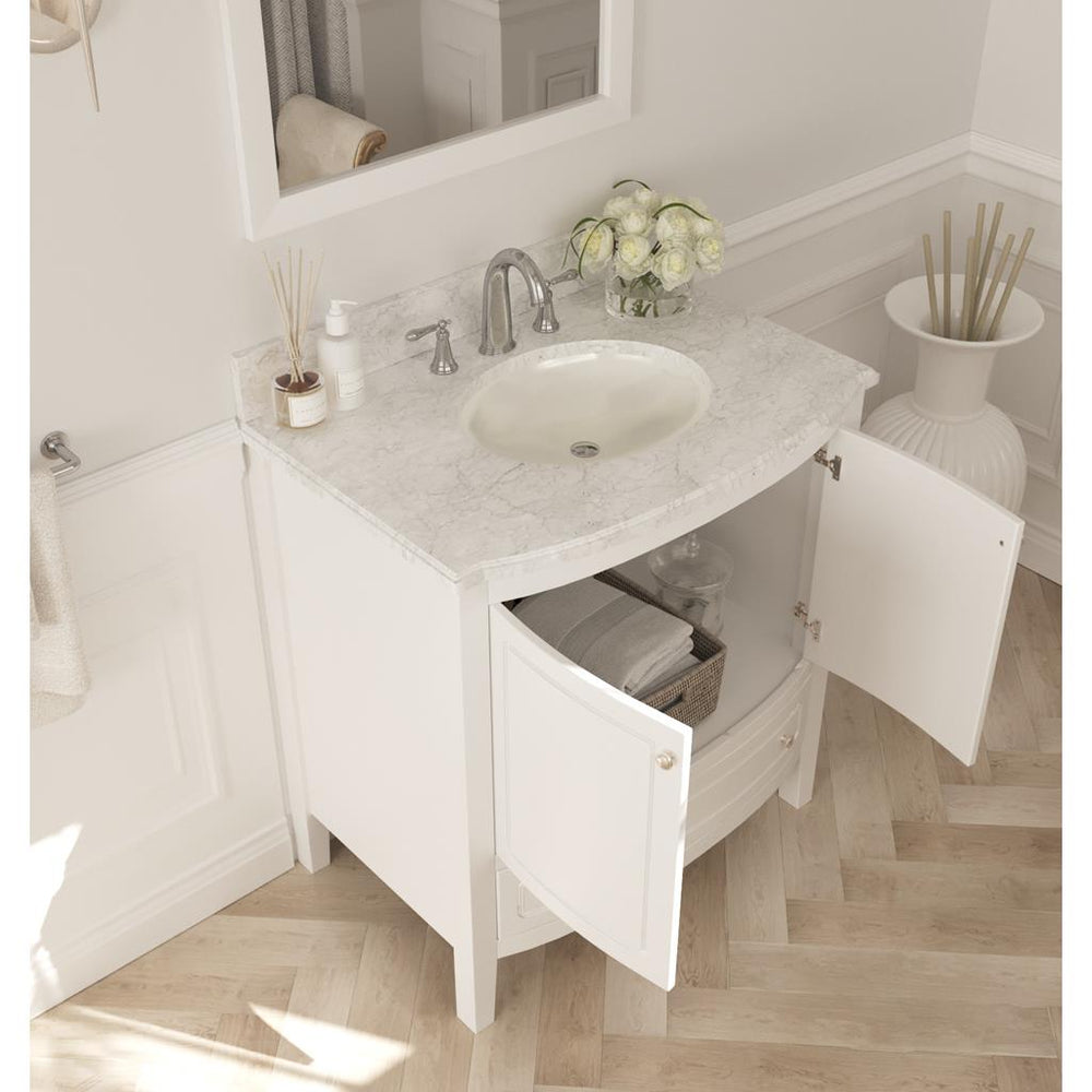Laviva Estella 32" White Bathroom Vanity#top-options_white-carrara-marble-top
