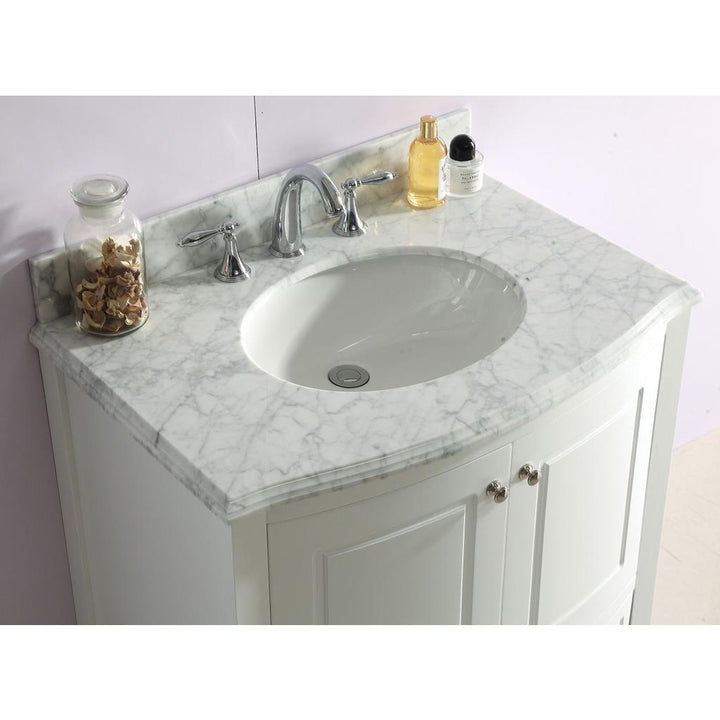 Laviva Estella 32" White Bathroom Vanity#top-options_white-carrara-marble-top