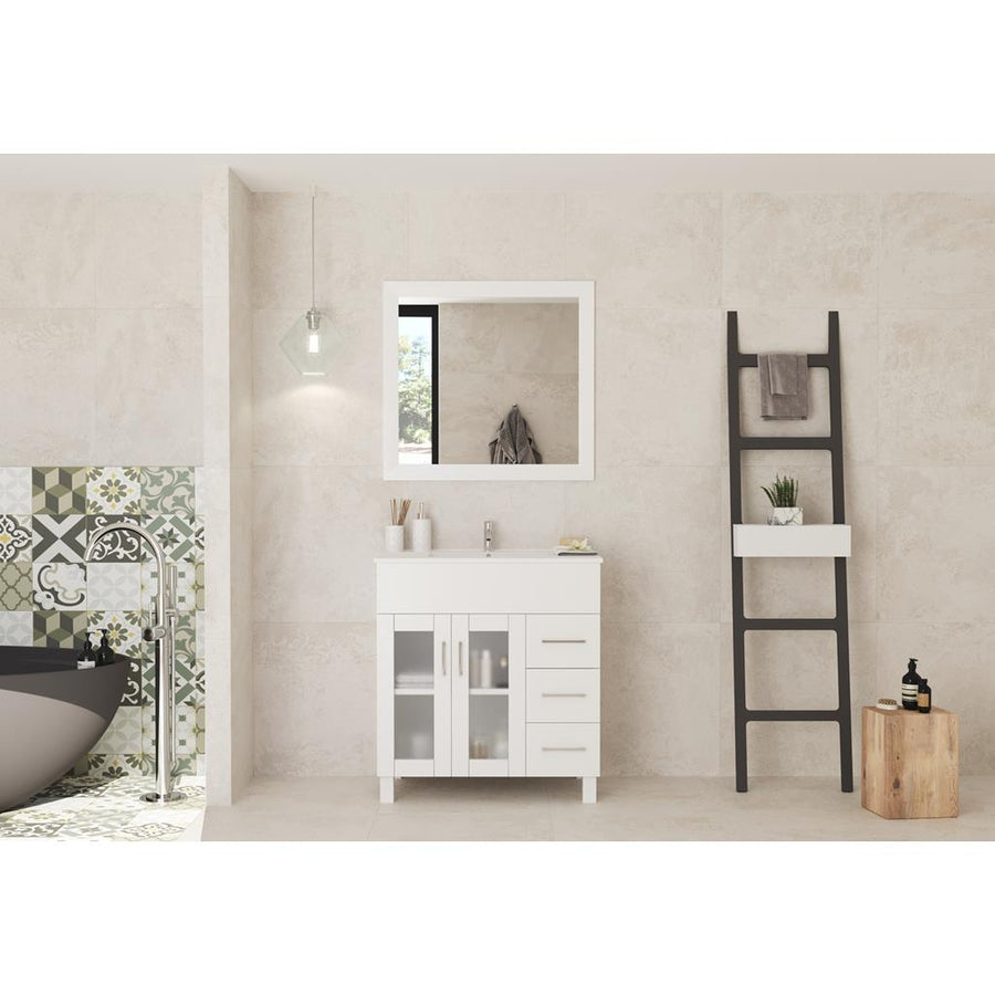 Laviva Nova 32" White Bathroom Vanity#top-options_white-ceramic-basin-top