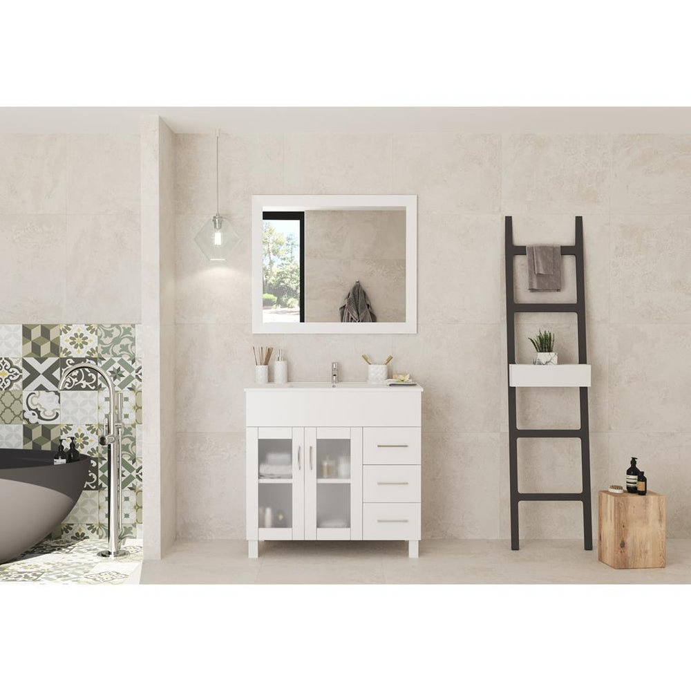 Laviva Nova 36" White Bathroom Vanity#top-options_white-ceramic-basin-top