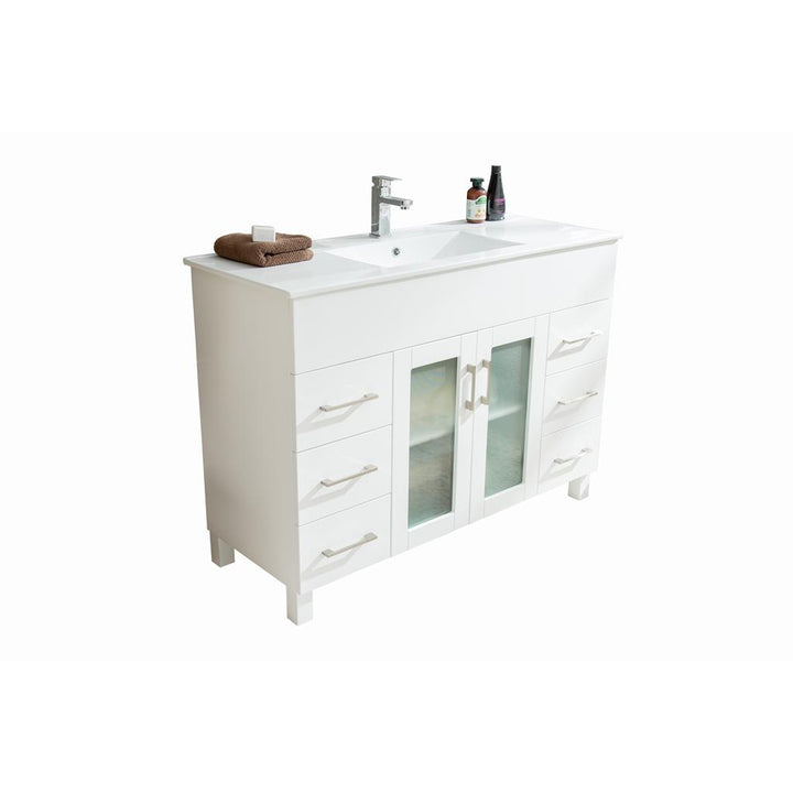 Laviva Nova 48" White Bathroom Vanity#top-options_white-ceramic-basin-top
