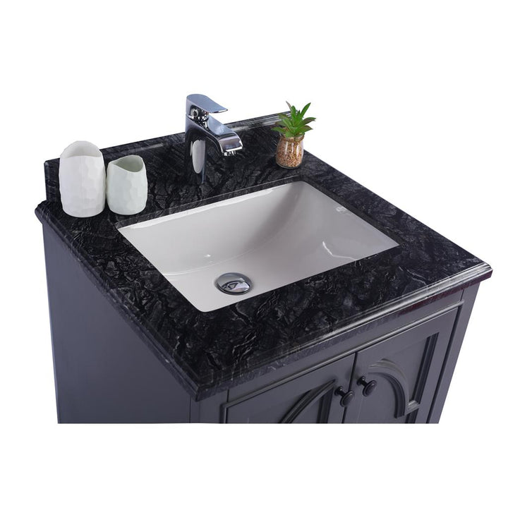 Laviva Odyssey 24" Maple Grey Bathroom Vanity#top-options_black-wood-marble-top