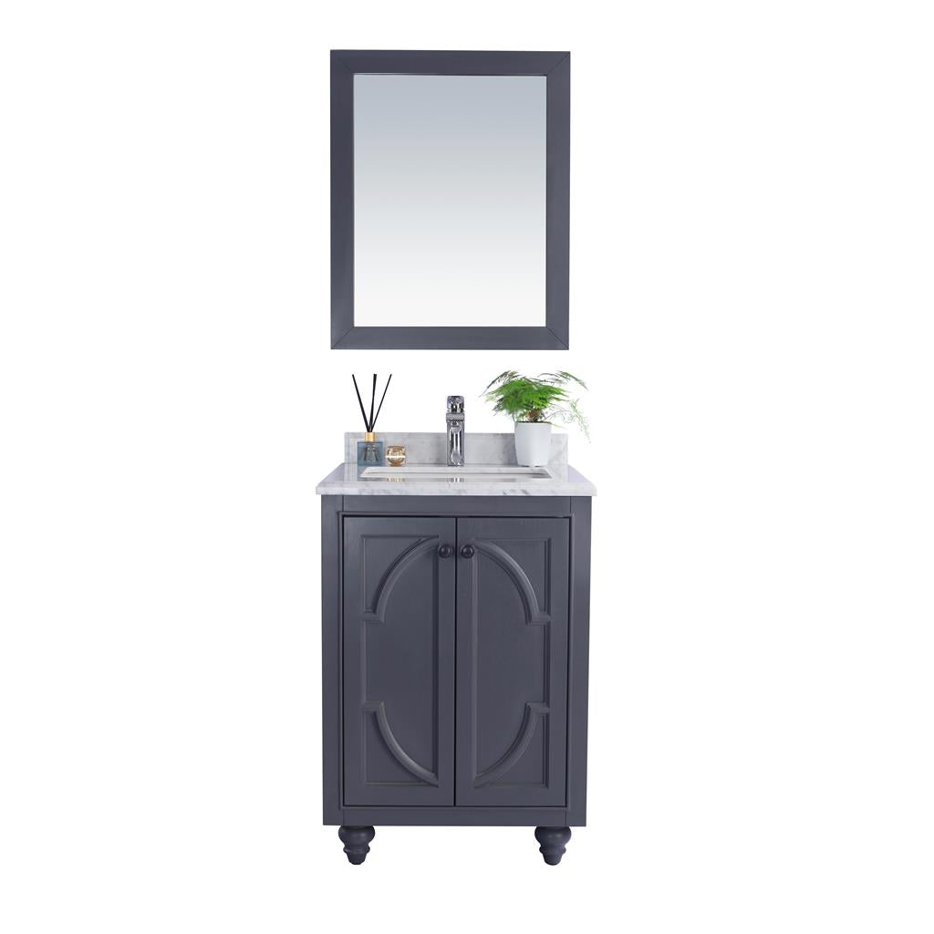 Laviva Odyssey 24" Maple Grey Bathroom Vanity#top-options_white-carrara-marble-top