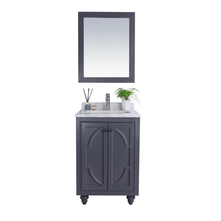 Laviva Odyssey 24" Maple Grey Bathroom Vanity#top-options_white-carrara-marble-top