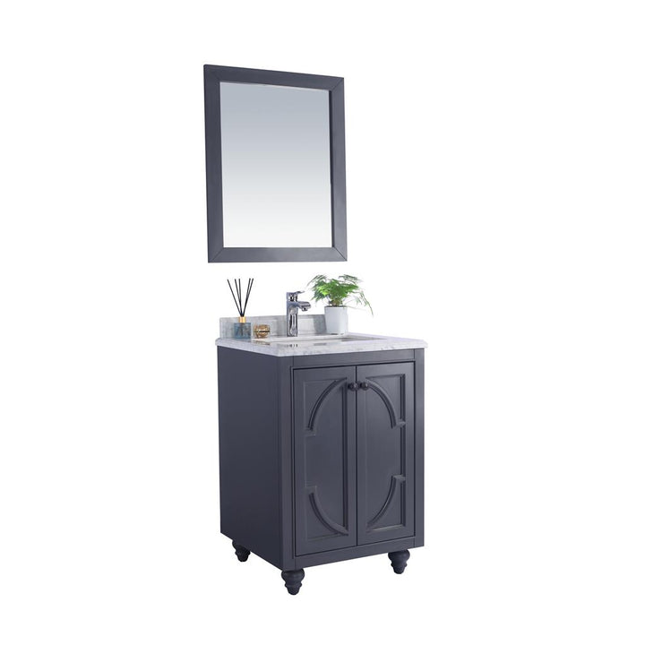 Laviva Odyssey 24" Maple Grey Bathroom Vanity#top-options_white-carrara-marble-top