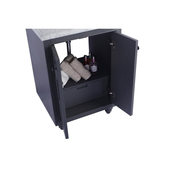 Laviva Odyssey 24" Maple Grey Bathroom Vanity#top-options_white-carrara-marble-top