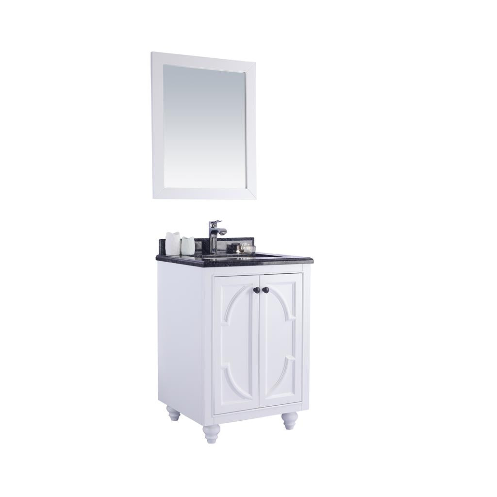 Laviva Odyssey 24" White Bathroom Vanity#top-options_black-wood-marble-top