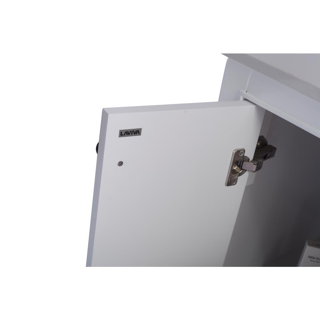 Laviva Odyssey 24" White Bathroom Vanity#top-options_matte-white-viva-stone-solid-surface-top