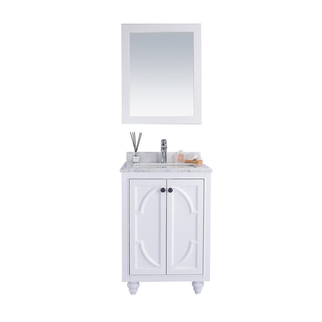 Laviva Odyssey 24" White Bathroom Vanity#top-options_white-carrara-marble-top