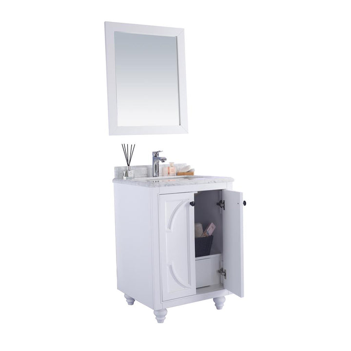 Laviva Odyssey 24" White Bathroom Vanity#top-options_white-carrara-marble-top