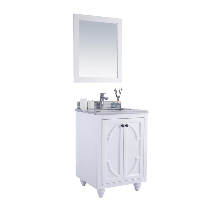 Laviva Odyssey 24" White Bathroom Vanity#top-options_white-stripes-marble-top