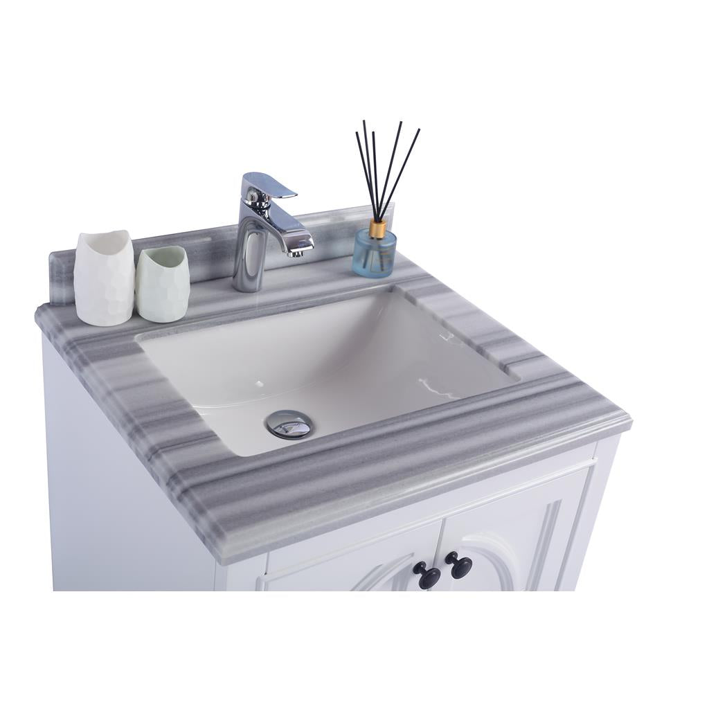 Laviva Odyssey 24" White Bathroom Vanity#top-options_white-stripes-marble-top