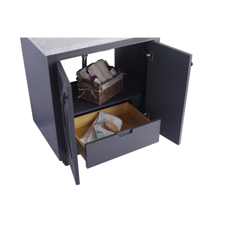 Laviva Odyssey 30" Maple Grey Bathroom Vanity#top-options_black-wood-marble-top