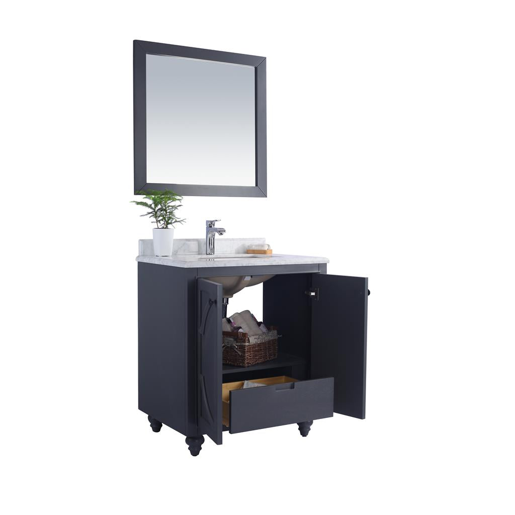 Laviva Odyssey 30" Maple Grey Bathroom Vanity#top-options_matte-white-viva-stone-solid-surface-top