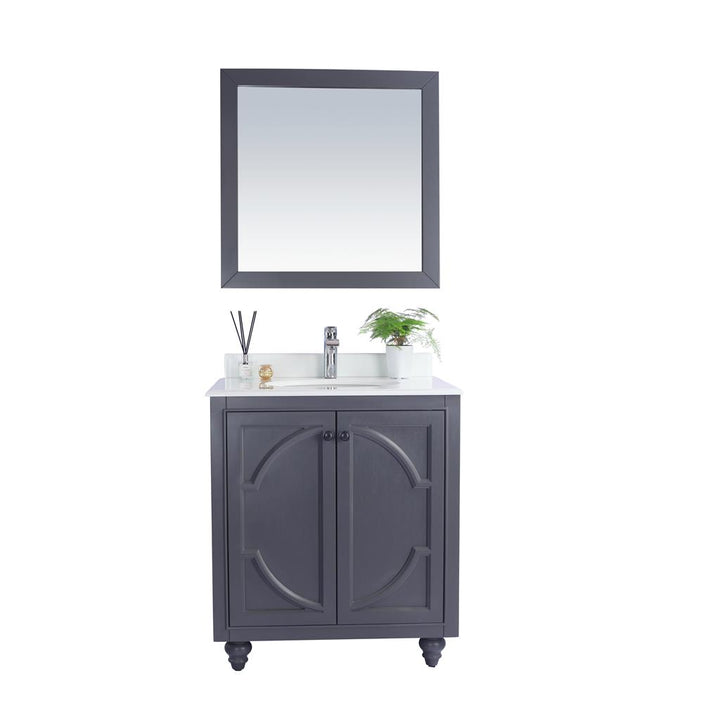 Laviva Odyssey 30" Maple Grey Bathroom Vanity#top-options_pure-white-phoenix-stone-top