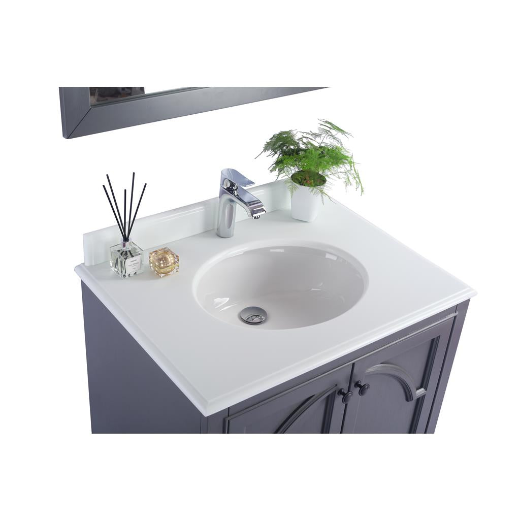 Laviva Odyssey 30" Maple Grey Bathroom Vanity#top-options_pure-white-phoenix-stone-top