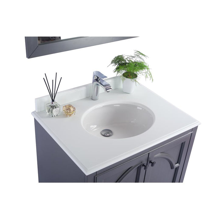 Laviva Odyssey 30" Maple Grey Bathroom Vanity#top-options_pure-white-phoenix-stone-top