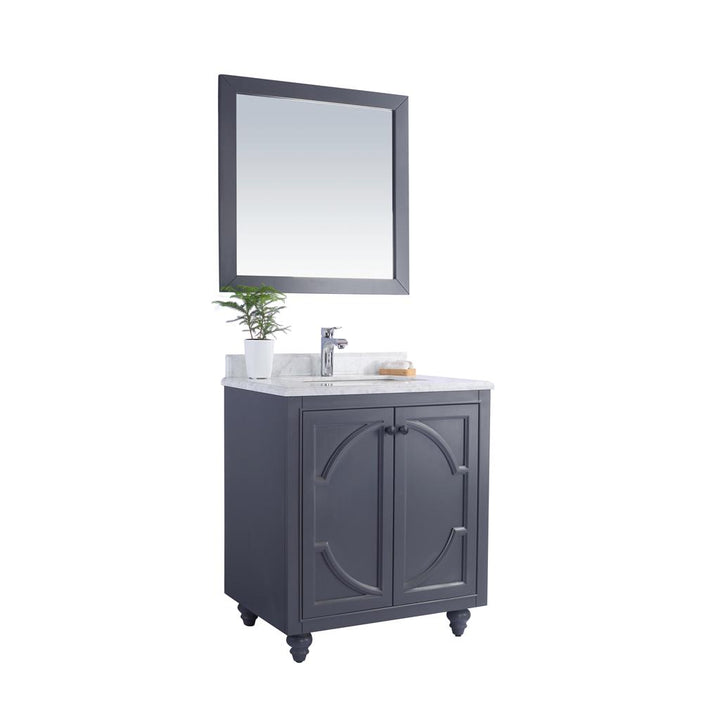 Laviva Odyssey 30" Maple Grey Bathroom Vanity#top-options_white-carrara-marble-top
