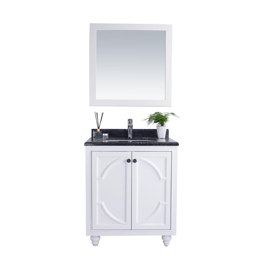 Laviva Odyssey 30" White Bathroom Vanity#top-options_black-wood-marble-top