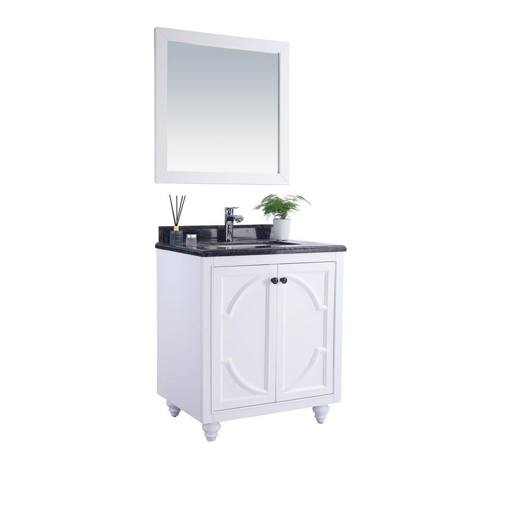 Laviva Odyssey 30" White Bathroom Vanity#top-options_black-wood-marble-top