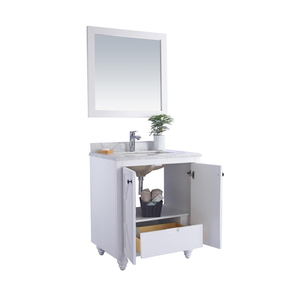 Laviva Odyssey 30" White Bathroom Vanity#top-options_matte-white-viva-stone-solid-surface-top