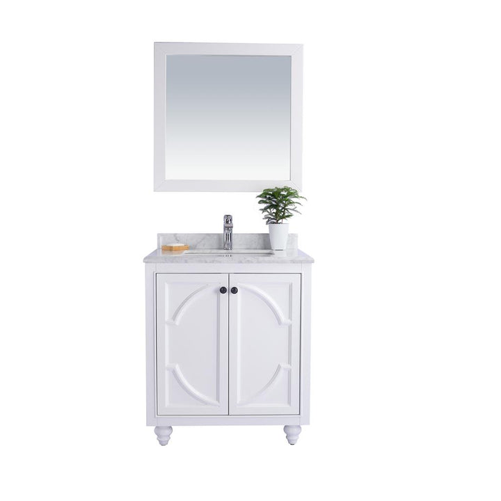 Laviva Odyssey 30" White Bathroom Vanity#top-options_white-carrara-marble-top