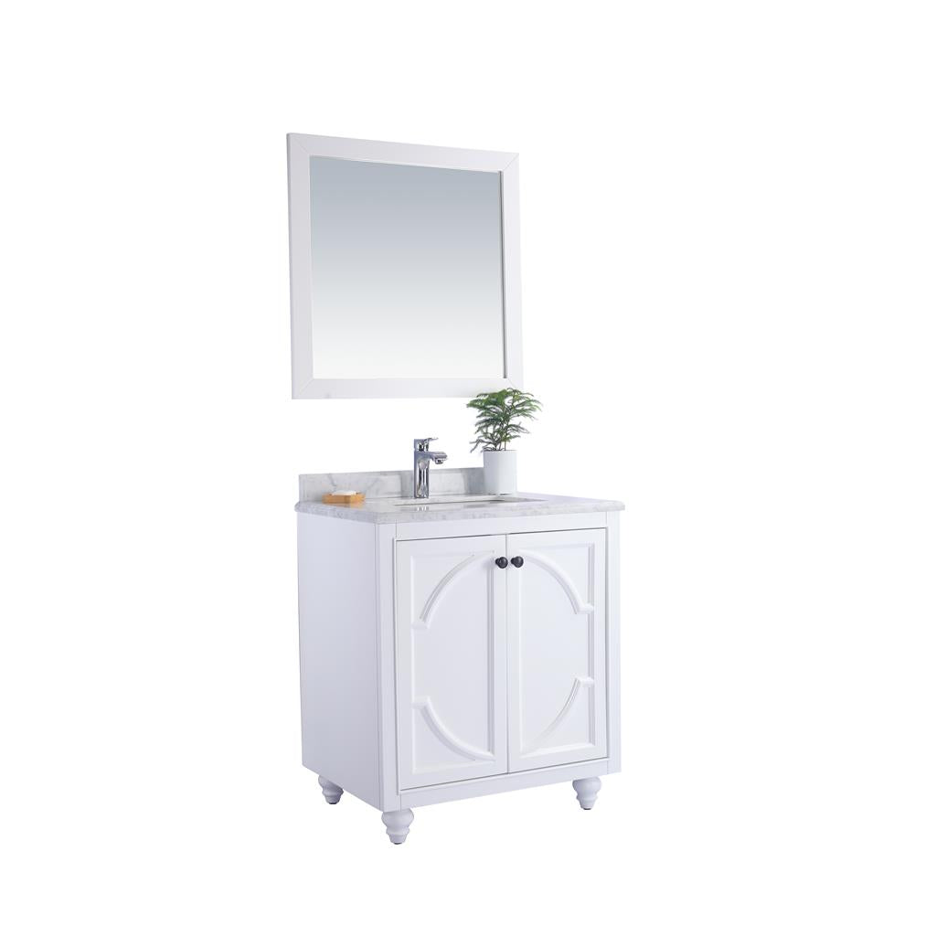 Laviva Odyssey 30" White Bathroom Vanity#top-options_white-carrara-marble-top