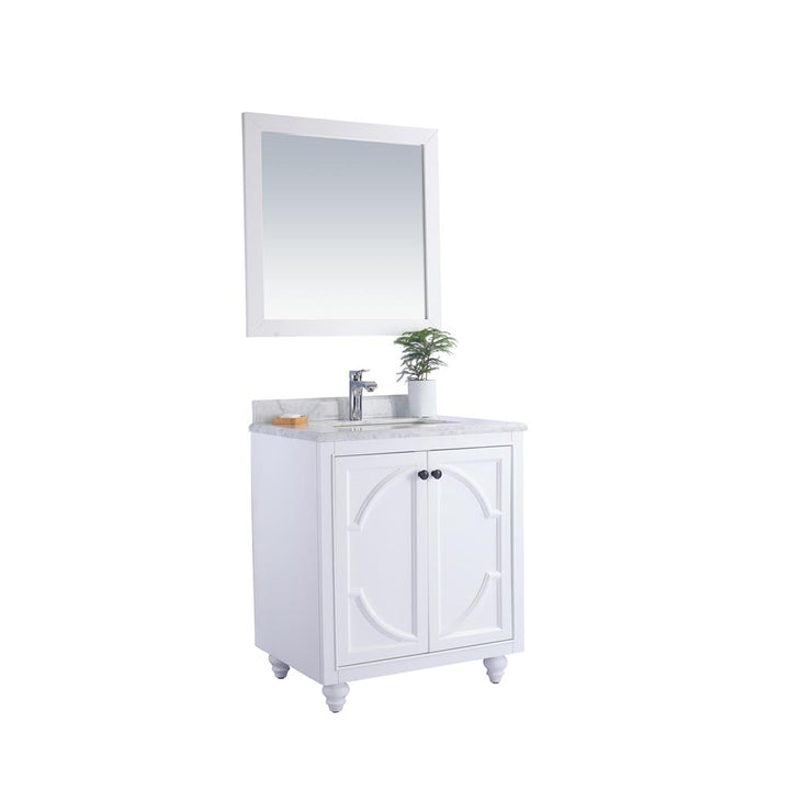 Laviva Odyssey 30" White Bathroom Vanity#top-options_white-carrara-marble-top