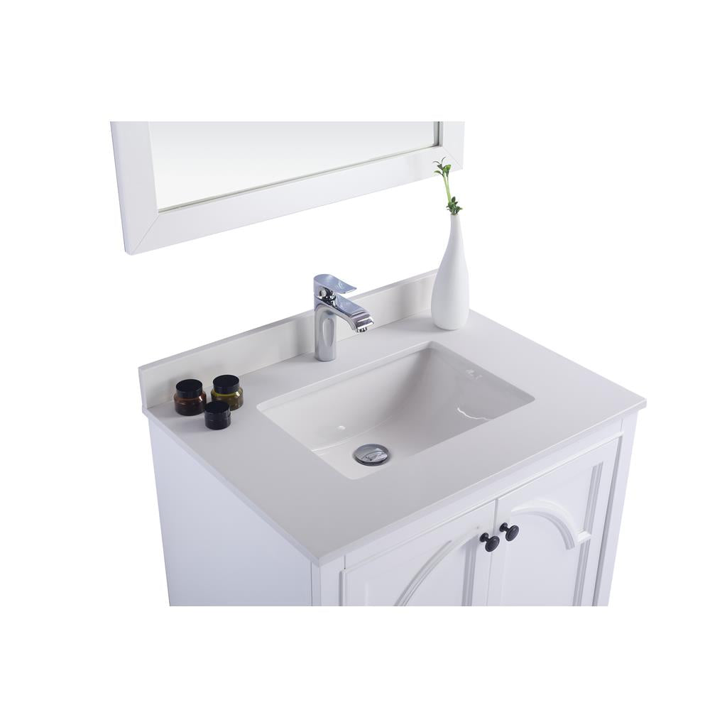 Laviva Odyssey 30" White Bathroom Vanity#top-options_white-quartz-top