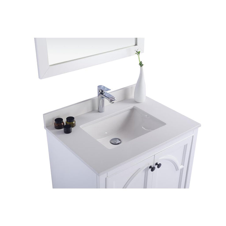 Laviva Odyssey 30" White Bathroom Vanity#top-options_white-quartz-top