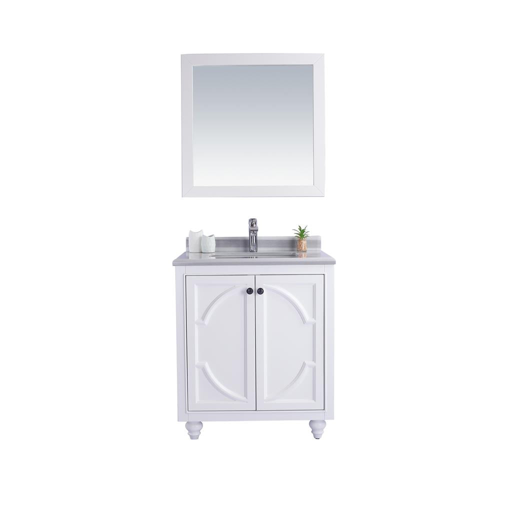 Laviva Odyssey 30" White Bathroom Vanity#top-options_white-stripes-marble-top