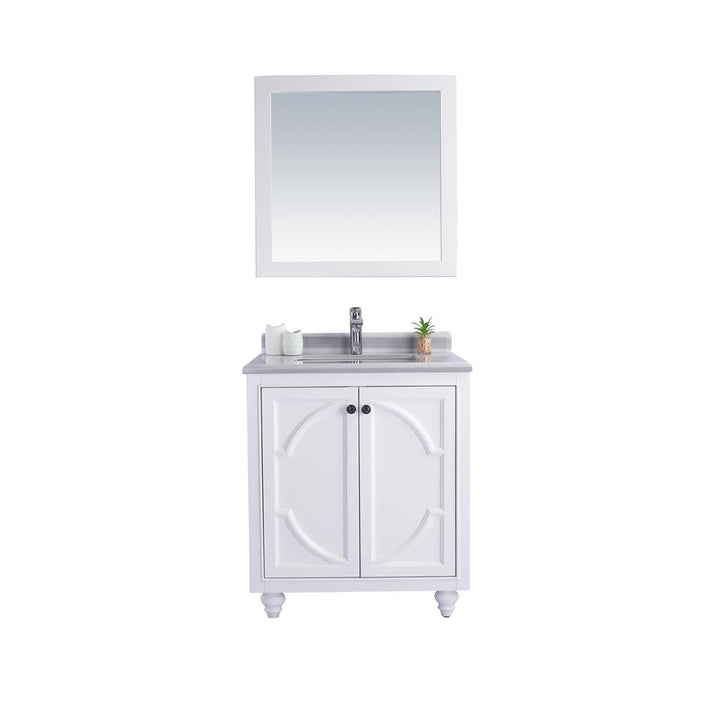 Laviva Odyssey 30" White Bathroom Vanity#top-options_white-stripes-marble-top