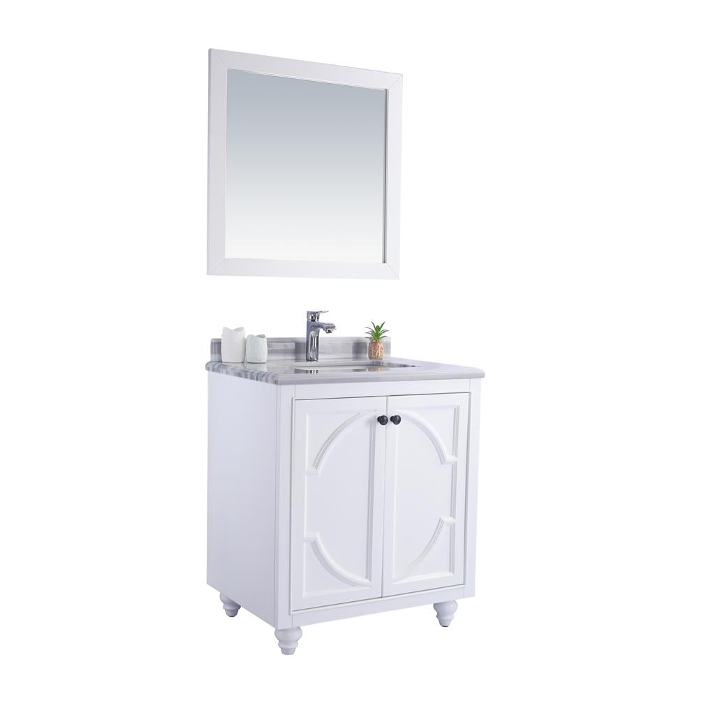 Laviva Odyssey 30" White Bathroom Vanity#top-options_white-stripes-marble-top