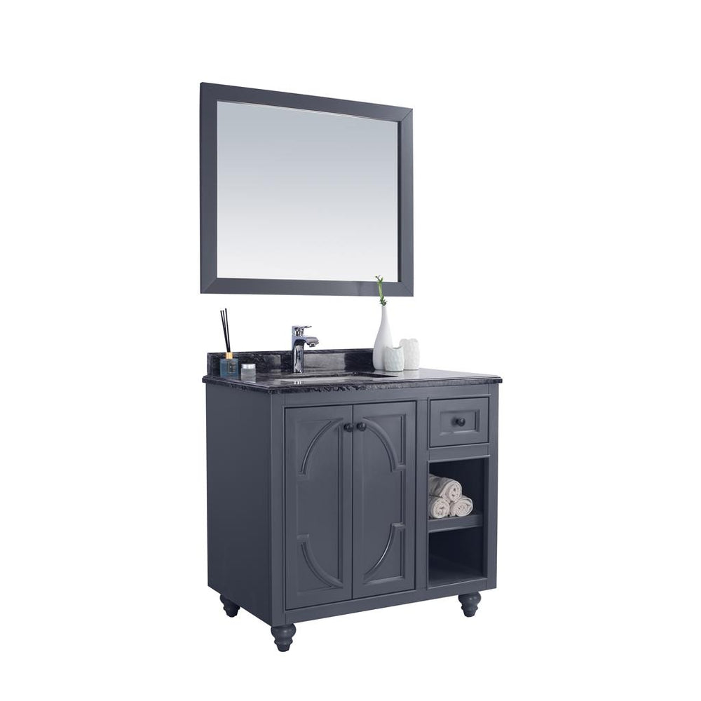 Laviva Odyssey 36" Maple Grey Bathroom Vanity#top-options_black-wood-marble-top