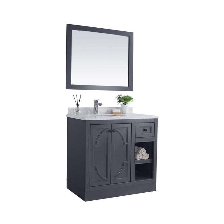 Laviva Odyssey 36" Maple Grey Bathroom Vanity#top-options_black-wood-marble-top