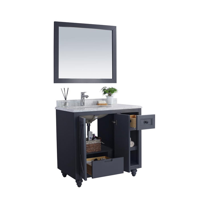 Laviva Odyssey 36" Maple Grey Bathroom Vanity#top-options_white-carrara-marble-top