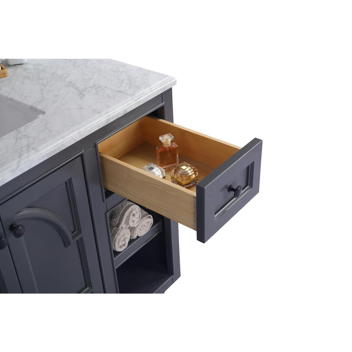 Laviva Odyssey 36" Maple Grey Bathroom Vanity#top-options_white-carrara-marble-top