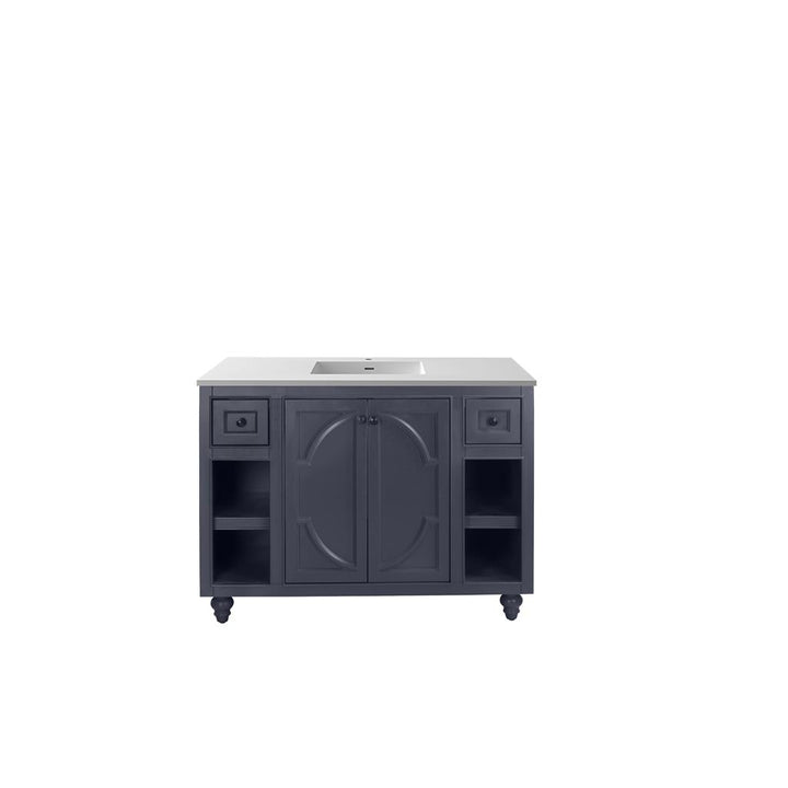 Laviva Odyssey 48" Maple Grey Bathroom Vanity#top-options_matte-white-viva-stone-solid-surface-top
