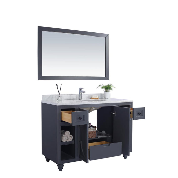 Laviva Odyssey 48" Maple Grey Bathroom Vanity#top-options_matte-white-viva-stone-solid-surface-top